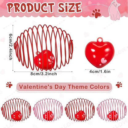 Jecery 5 Pcs Cat Spring Balls Toys Stretchable Rolling Balls Colorful Playful - Image 2