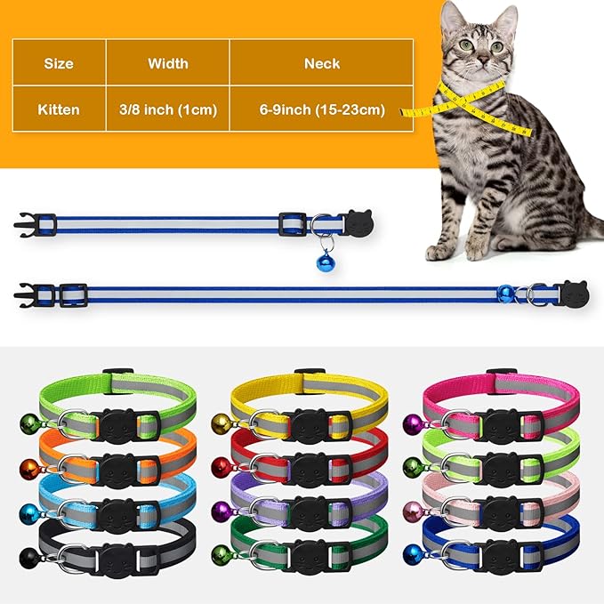 Extodry 14 Pack Set Kitten Collars Breakaway - Image 9