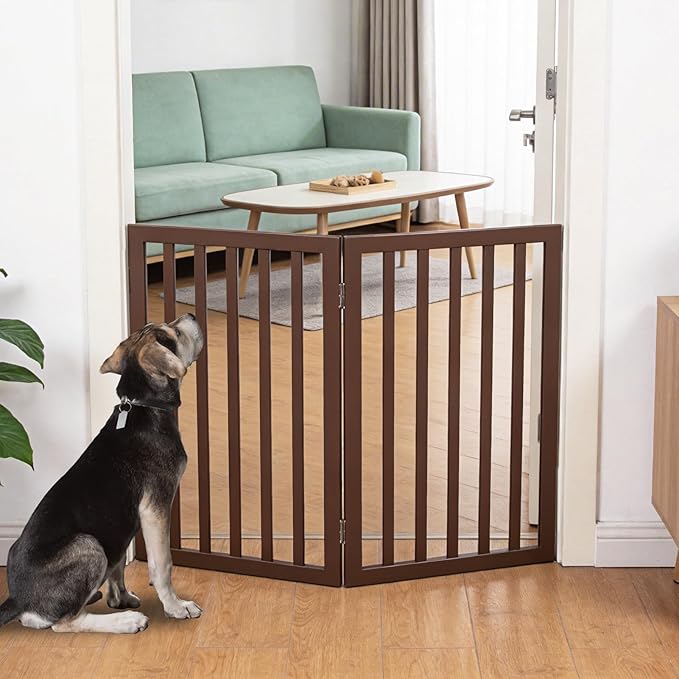 Dog Gate Indoor, Freestanding Dog Fence by SFJC