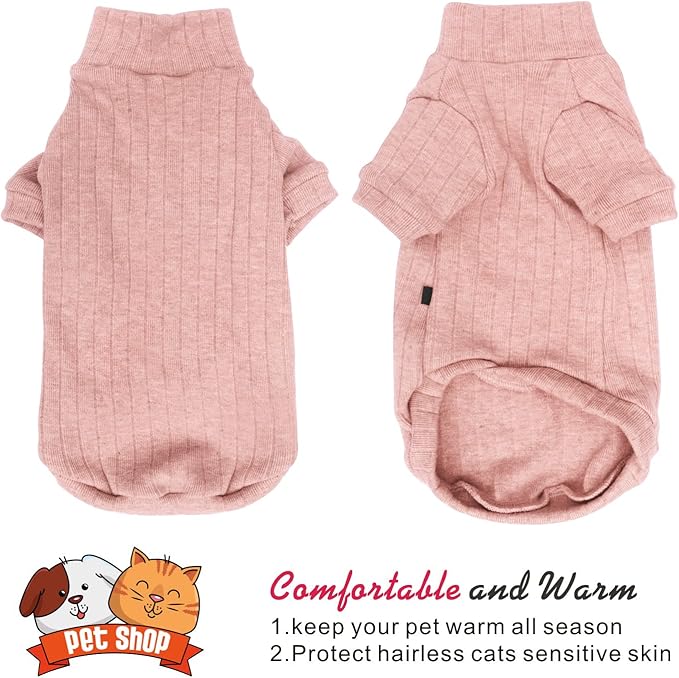Idepet Sphynx Hairless Cats Sweater Shirt Kitten Soft Puppy Clothes Pullover - Image 3