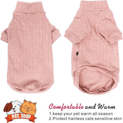 Idepet Sphynx Hairless Cats Sweater Shirt Kitten Soft Puppy Clothes Pullover - Image 3