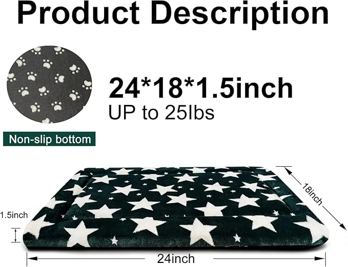 Dog Bed Mat, Reversible Dog Crate Pad - Image 3