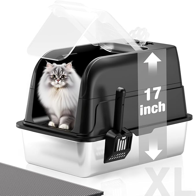 Stainless Steel Cat Litter Box by APPKER