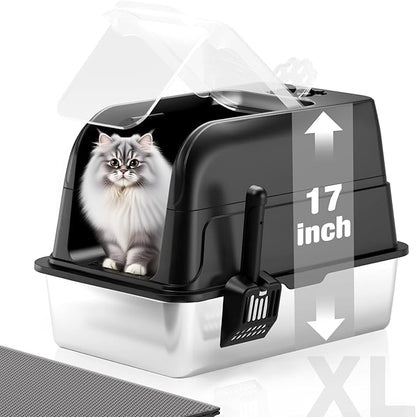 Stainless Steel Cat Litter Box by APPKER