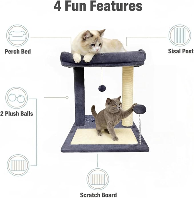 Cat Scratching Post, 19.69" H Cat Tree - Image 3