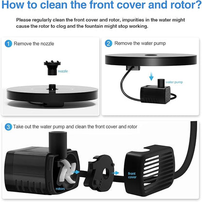 Solar Fountain, Floating Solar Powered Water Fountain Pump - Image 4