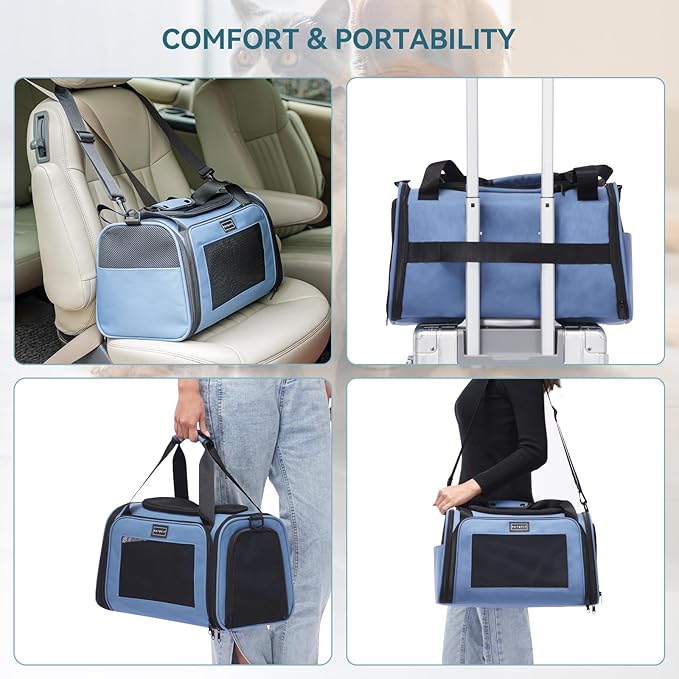 PETSFIT Pet Carrier, Dog Carrier Airline Approved, Collapsible Soft Sided TSA - Image 4