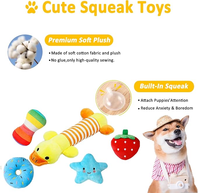 Aipper Dog Toys 25 Pack for Fun and Teeth Cleaning, Puppy Chew Toys Pack - Image 4