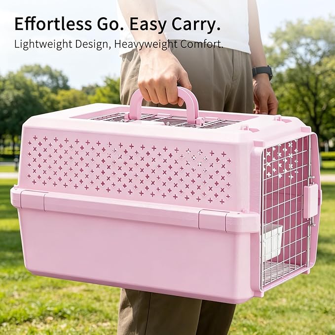 RIZZARI Medium Cat Carrier for Cats & Small Dogs: Durable Hard-Sided Pet Carrier - Image 3