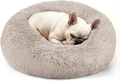 Dogs Bed for Small Dogs, Anti-Anxiety Washable Round Bed by Hoewina