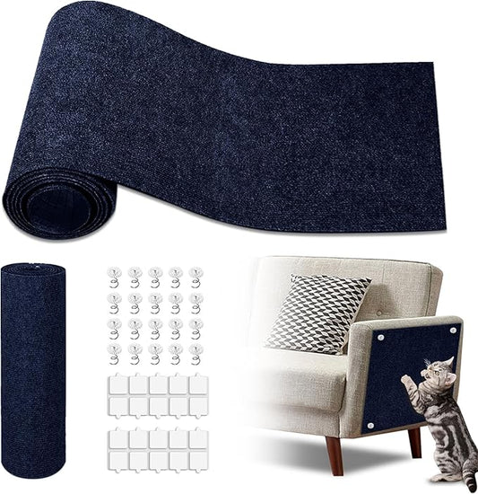 Cat Scratch Mat, 118.5"x17.4" Trimmable Self-Adhesive Cat Scratch Furniture by GMEZZO