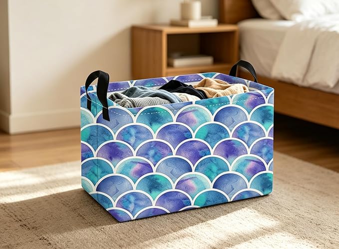 Essme Rectangular Girl Basket, Kids Storage Bins Organizer - Image 5