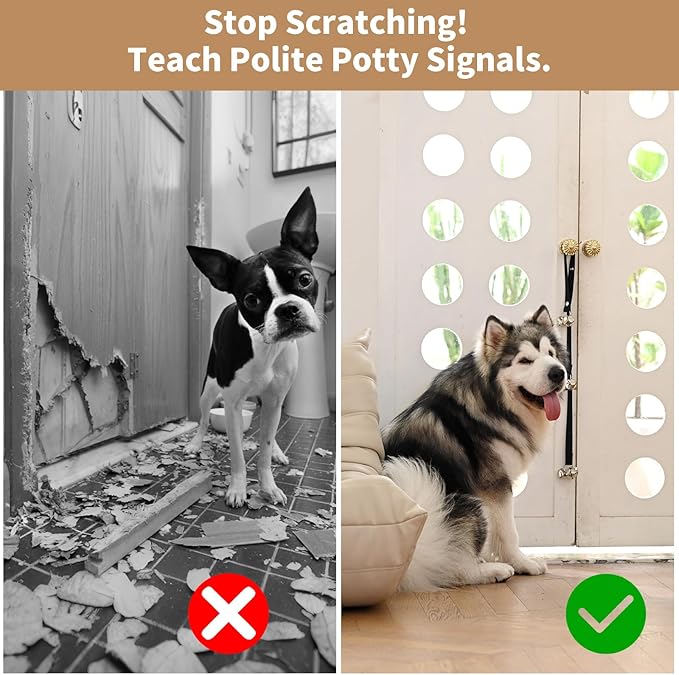 Luckyiren Dog Door Bell for Potty Training/to Go Outside, Hanging Puppy Bells - Image 5