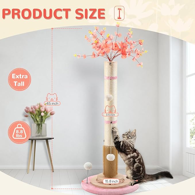 45'' Tall Cat Scratching Post, Heavy Duty - Image 2