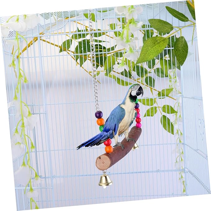 Yardwe Parrot Wooden Hanging Swing - Image 5