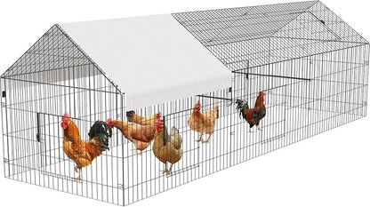 NUGRIART Metal Chicken Coop 130"×40"×40" Chicken Run by NUGRIART