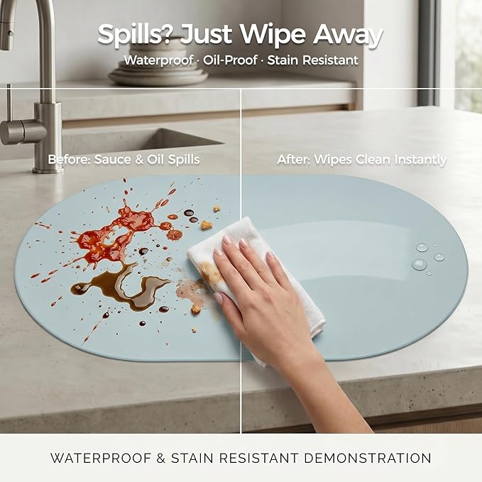Premium Thick Silicone Placemat，Heat & Oil Resistant, Non-Slip Table Mat - Image 4