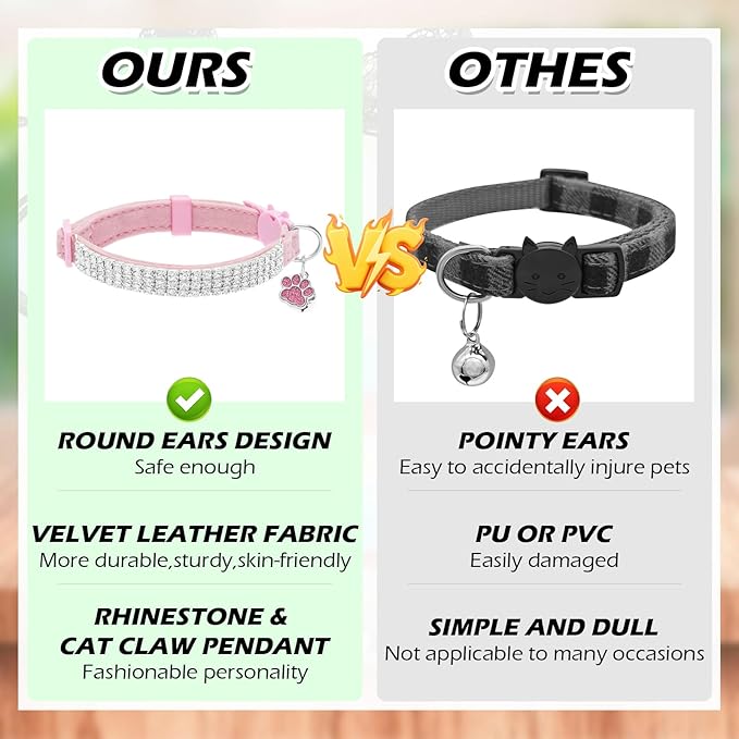 EXPAWLORER Soft Velvet Safe Cat Collars - Image 7