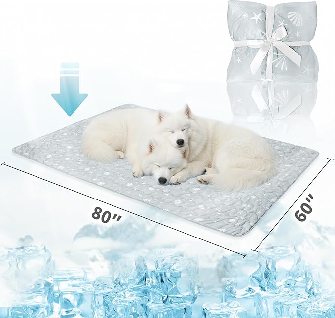NWK Dog Cooling Blanket, Q-Max>0.345, Ice Silk Cool to Touch Material, - Image 5