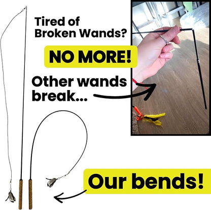 Forever Stick - The Unbreakable Cat Wand Toy, Durable Cat Toy Wand, Extra Long - Image 2
