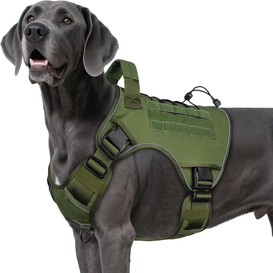 WINGOIN Tactical Dog Harness for Extra Large Dogs, Heavy Duty No Pull Dog by WINGOIN