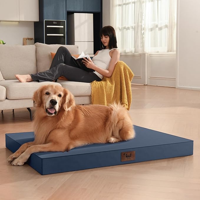 Outdoor Dog Bed for Medium Dogs, Waterproof Dog Crate Mat Orthopedic Egg Crate - Image 5