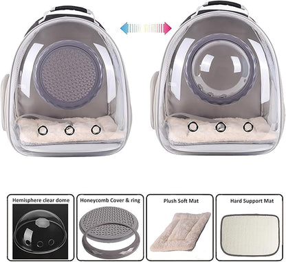 Cat Backpack Carrier, Space Capsule Astronaut Clear Bubble Front Extension to - Image 3