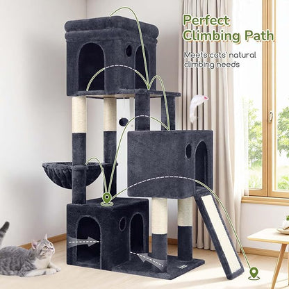 Globlazer 52in Cat Tower for Multiple Indoor Cats, Heavy Duty Multi-Level Cat - Image 5