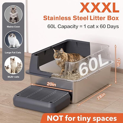 XXL Stainless Steel Litter Box - Image 2