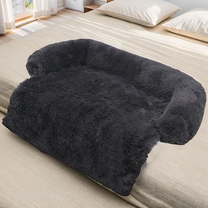Calming Dog Bed Fluffy Plush Dog Mat - Image 8