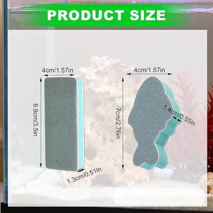 6pcs Fish Tank Cleaning Tools, Double-Sided EVA Aquarium Sponge Brush Glass - Image 2