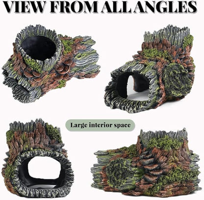 Aquarium Decorations Hollow Tree Trunk Fish Tank Accessories Stump Shelter - Image 4