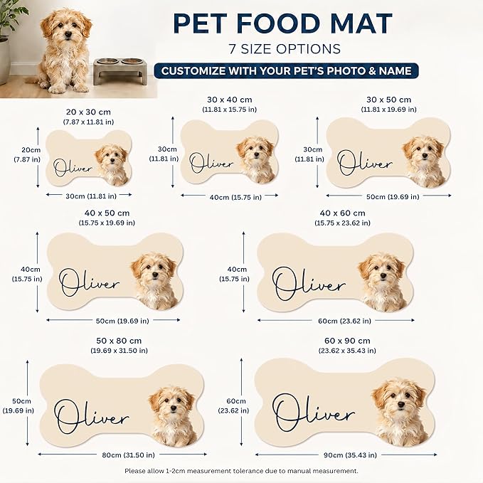 Personalized Dog & Cat Mat for Food & Water Bowls, Custom Pet Food Mat - Image 6