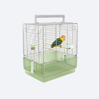 304 Stainless Steel Travel Bird Cage, 17 Inch Foldable Carrier by YOOSOWING