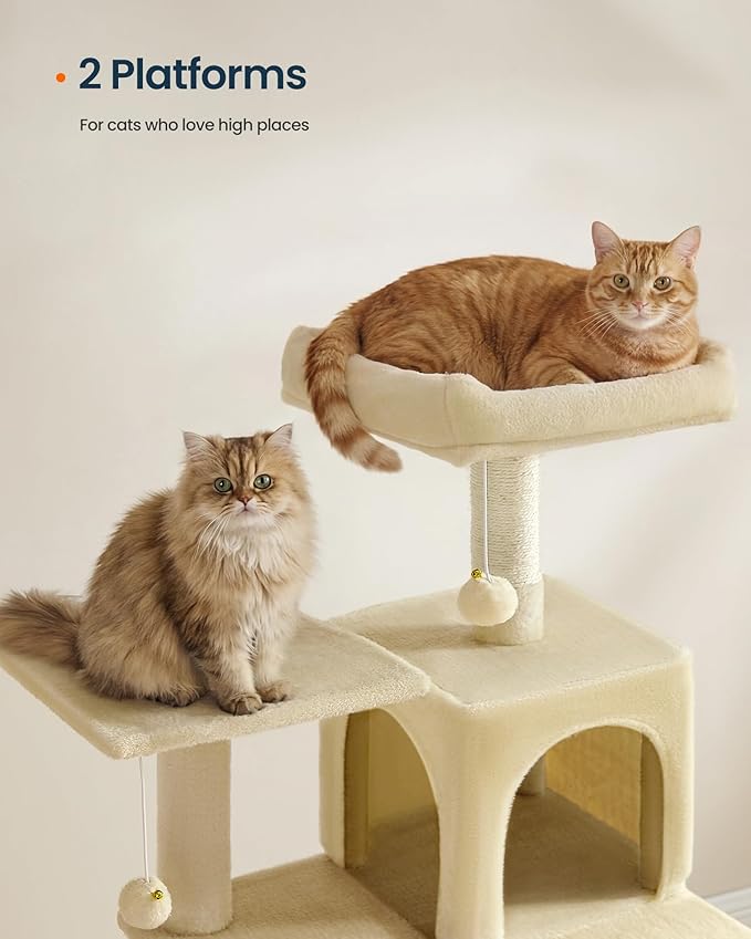 SONGMICS HOME Cat Tree for Indoor Cats, Hammock and Condo - Image 3