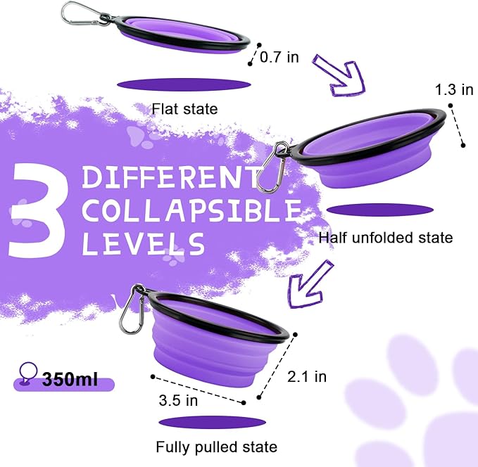 Collapsible Dog Bowls for Travel, BPA Free) - Image 2