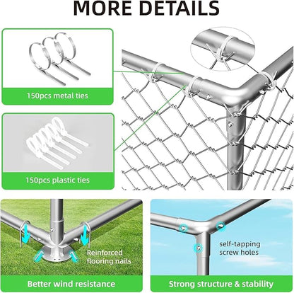 20'x10' Large Outdoor Dog Kennel, Heavy Duty Dog Enclosure - Image 5