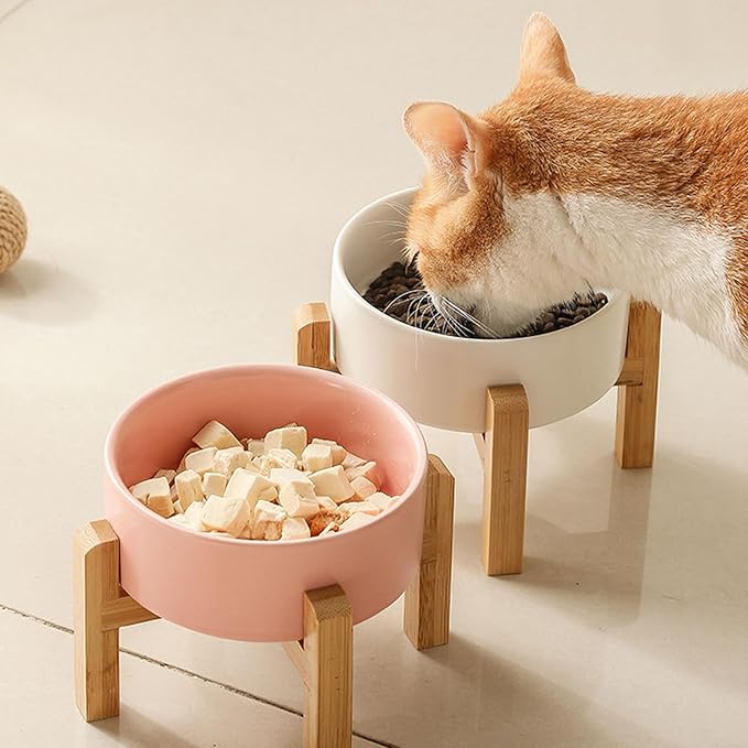 Petygooing 28 OZ Pink Elevated/Raised Ceramic Dog Bowl - Image 6