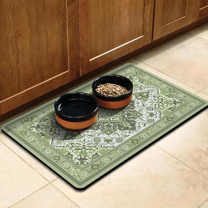 Pet Feeding Mat for Floors Waterproof Dog Mat for Food and Water Absorbent - Image 8