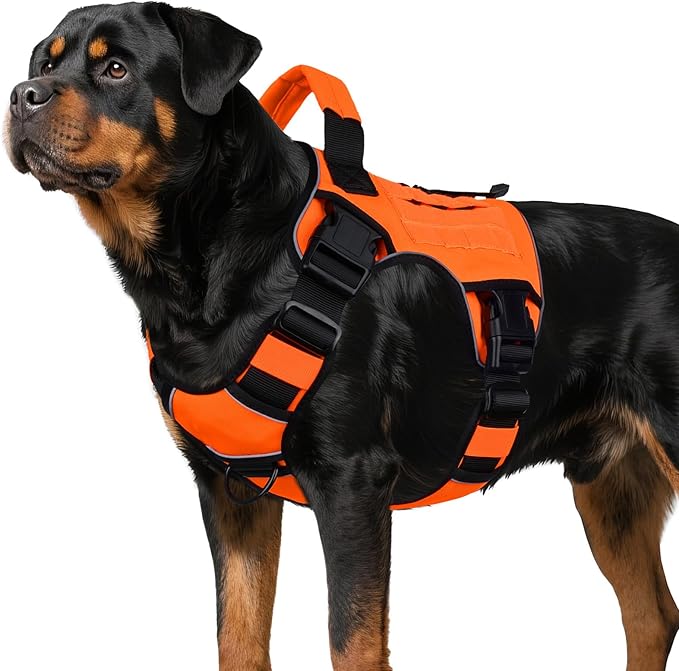 WINGOIN Orange Tactical Dog Harness by WINGOIN