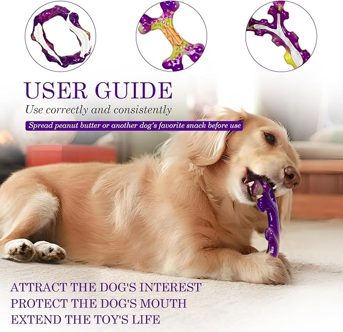 Frienhund Tough Dog Toys for Aggressive Chewers 3 Pack, Indestructible Dog Toys - Image 5