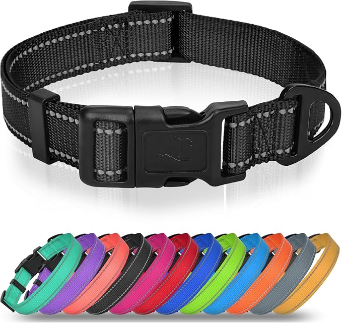 Joytale Dog Collars for Medium Dogs, Comfortable Double-Sided Reflective Nylon by Joytale