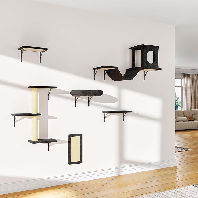12-in-1 Cat Wall Shelves, Wall Mounted Cat Climber - Image 6