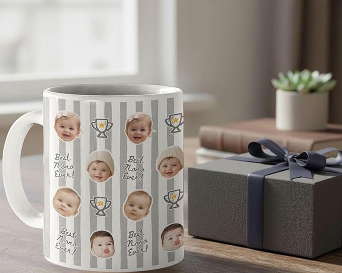 Personalized Baby Face Mug for Grandpa Papa, Photo Coffee Cup, Custom Baby Mug - Image 8