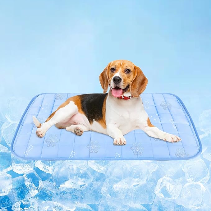 RIOGOO Dog Cooling Mat, Dog Blanket Washable, Cool Fabric & Internal Waterproof by RIOGOO