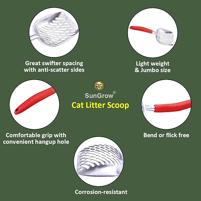 SunGrow Large Cat Litter Scoop, Life Transforming Cat Scooper, Use - Image 5
