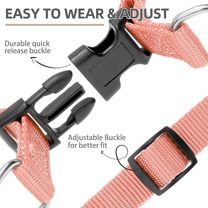 PUPTECK No Pull Dog Harness Soft Adjustable Basic Nylon Step in Puppy Vest - Image 3