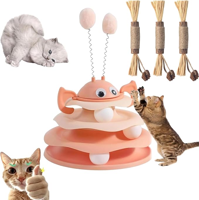 Interactive 3-Layer Cat Toy Tower, Interactive 3-Layer Cat Toy Tower by codimu