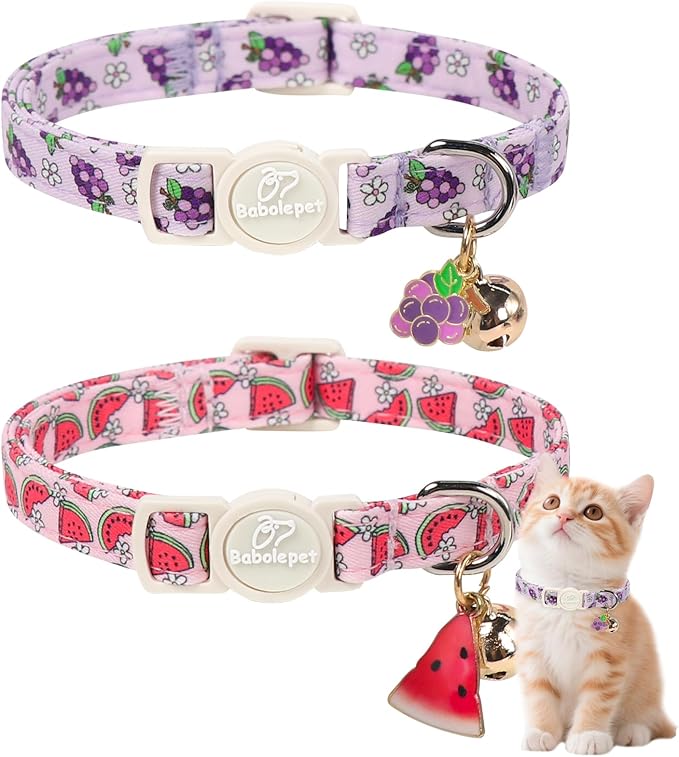 2 Pack Summer Cat Collars by Babolepet