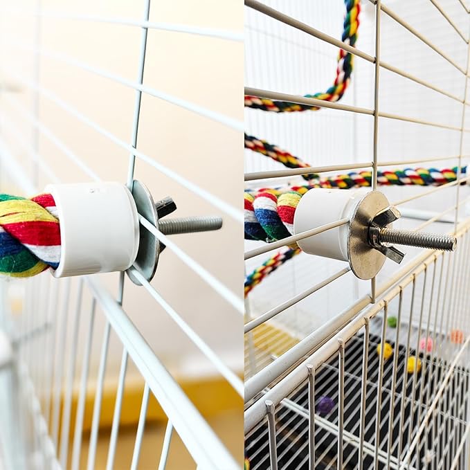 41Inch × 0.8-Inch Diameter Nipple Style Bird Rope Perch, Bird cage Accessories - Image 9